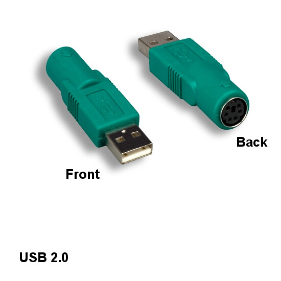 USB 2.0 Type A Male to MDIN6 Female Adapter Converter for PC Mouse Mini DIN 6Pin