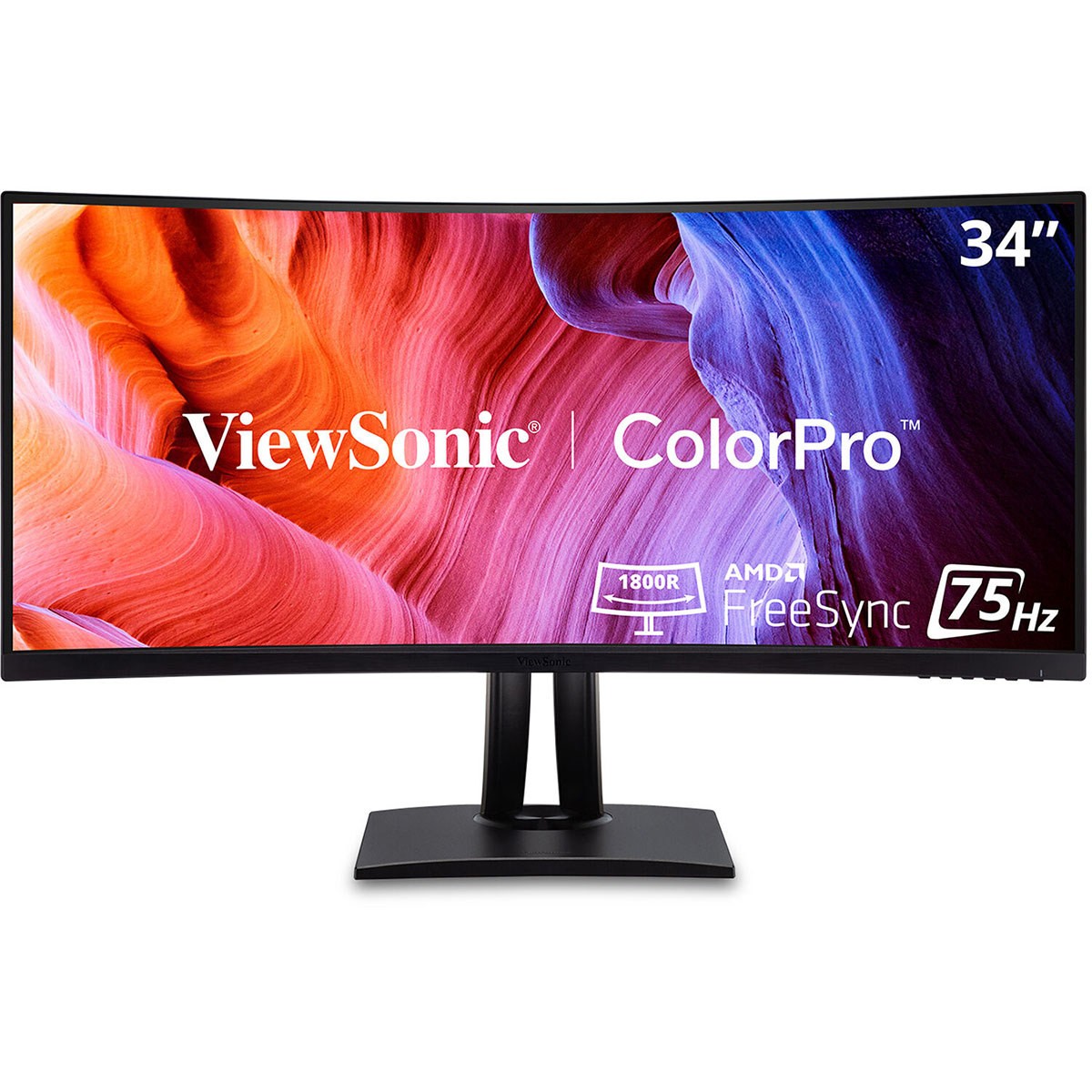 ViewSonic ColorPro VP3456a 34" 21:9 UltraWide Quad HD Curved USB-C VA LED Monito