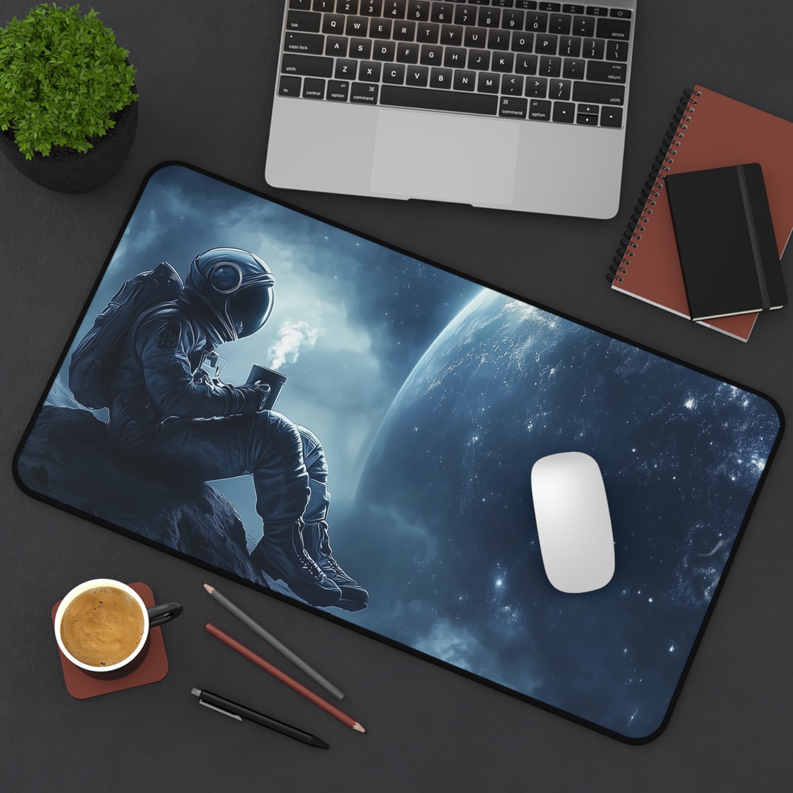 Cosmic Astronaut Desk Mat, Gamer Setup, Space Themes
