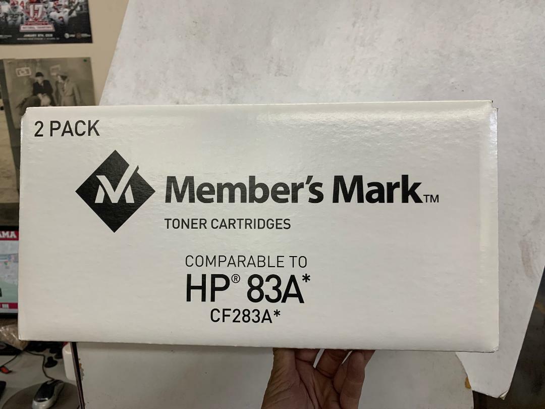 Member's Mark Toner Cartridges Comparable to HP 83A CF283A 2 Pack Black  New