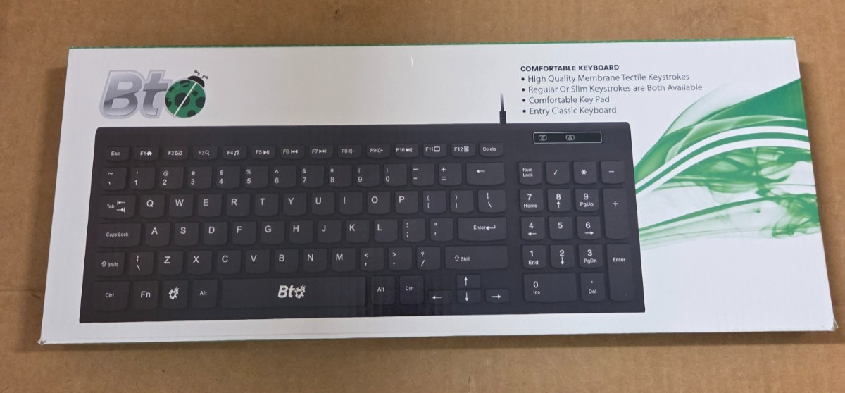 LOT OF 62 BTO USB Wired Keyboard NEW