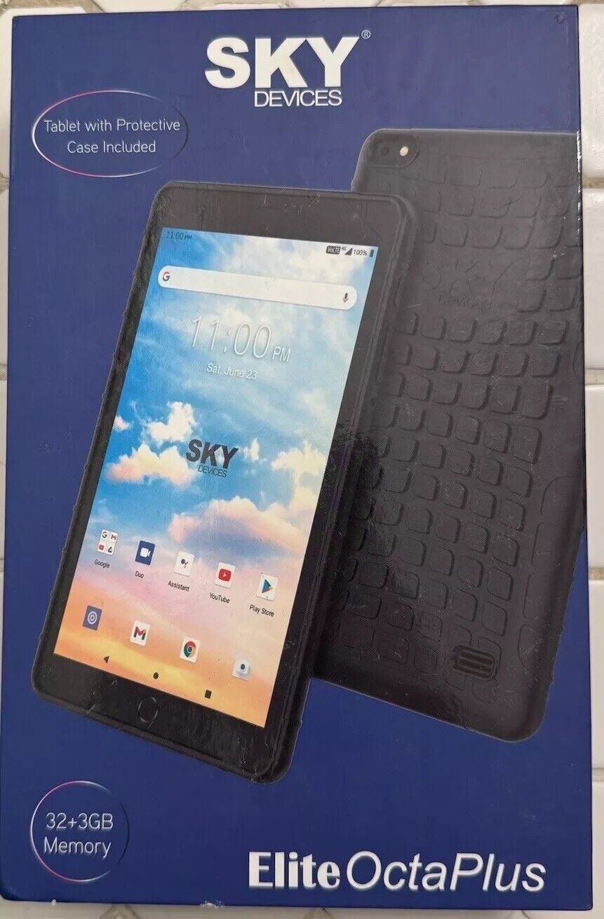 Sky Devices 8” IPS EliteOcta Plus 32+3GB Memory Tablet W/ Touch Screen WIFI Only