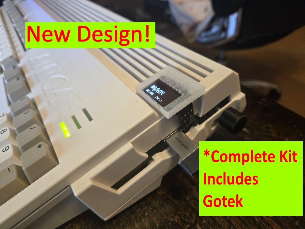 Amiga 1200 Gotek Custom Mount USB Floppy Emulator - Complete Kit with Gotek