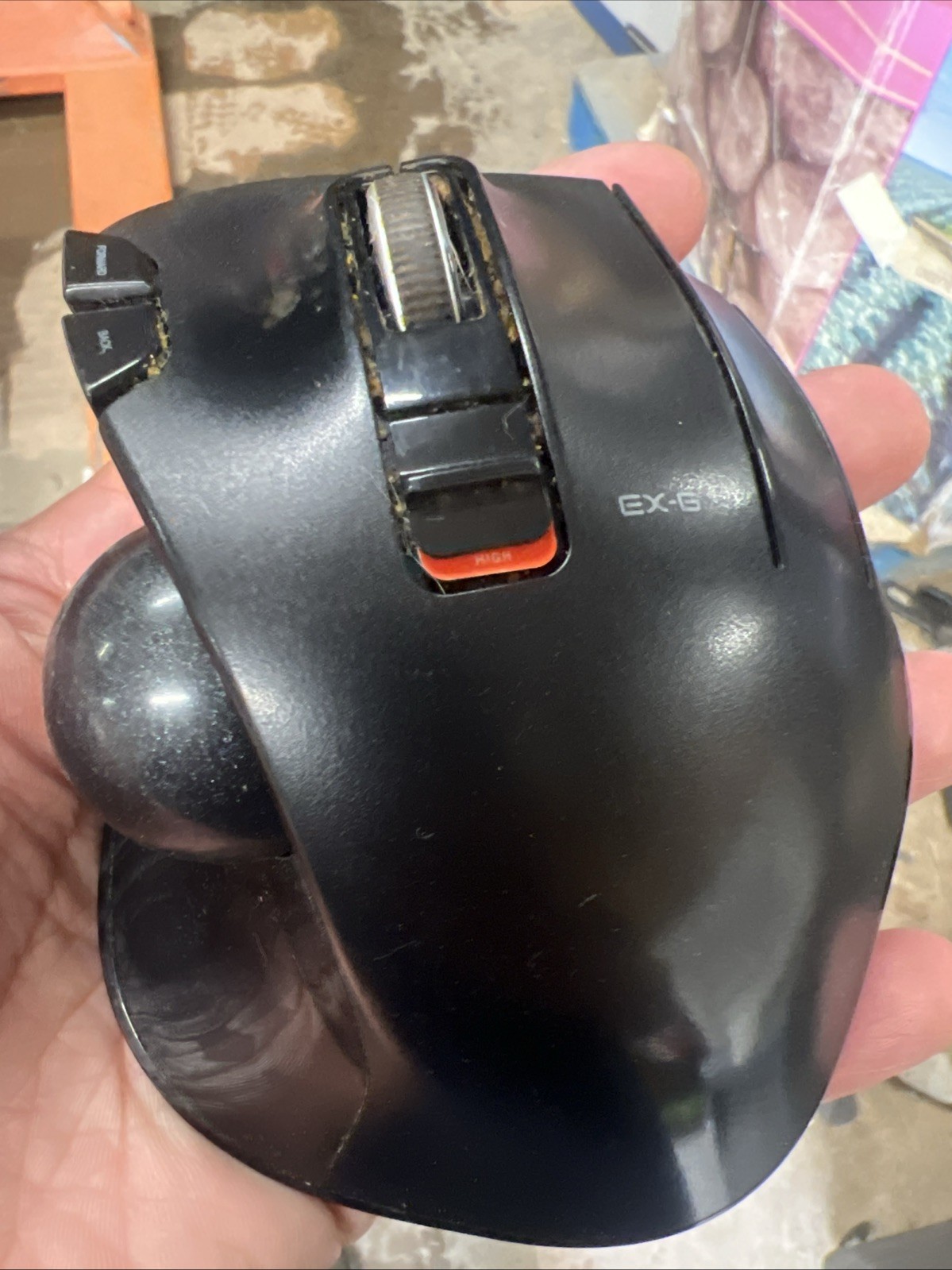Elecom EX-G Track Ball Mouse Wireless Right Hand M-XT3DR BK NO Toggle Tested