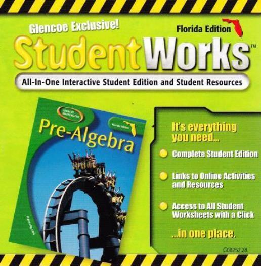 Glencoe Pre Algebra Student Works PC MAC CD learn math numbers home schooling
