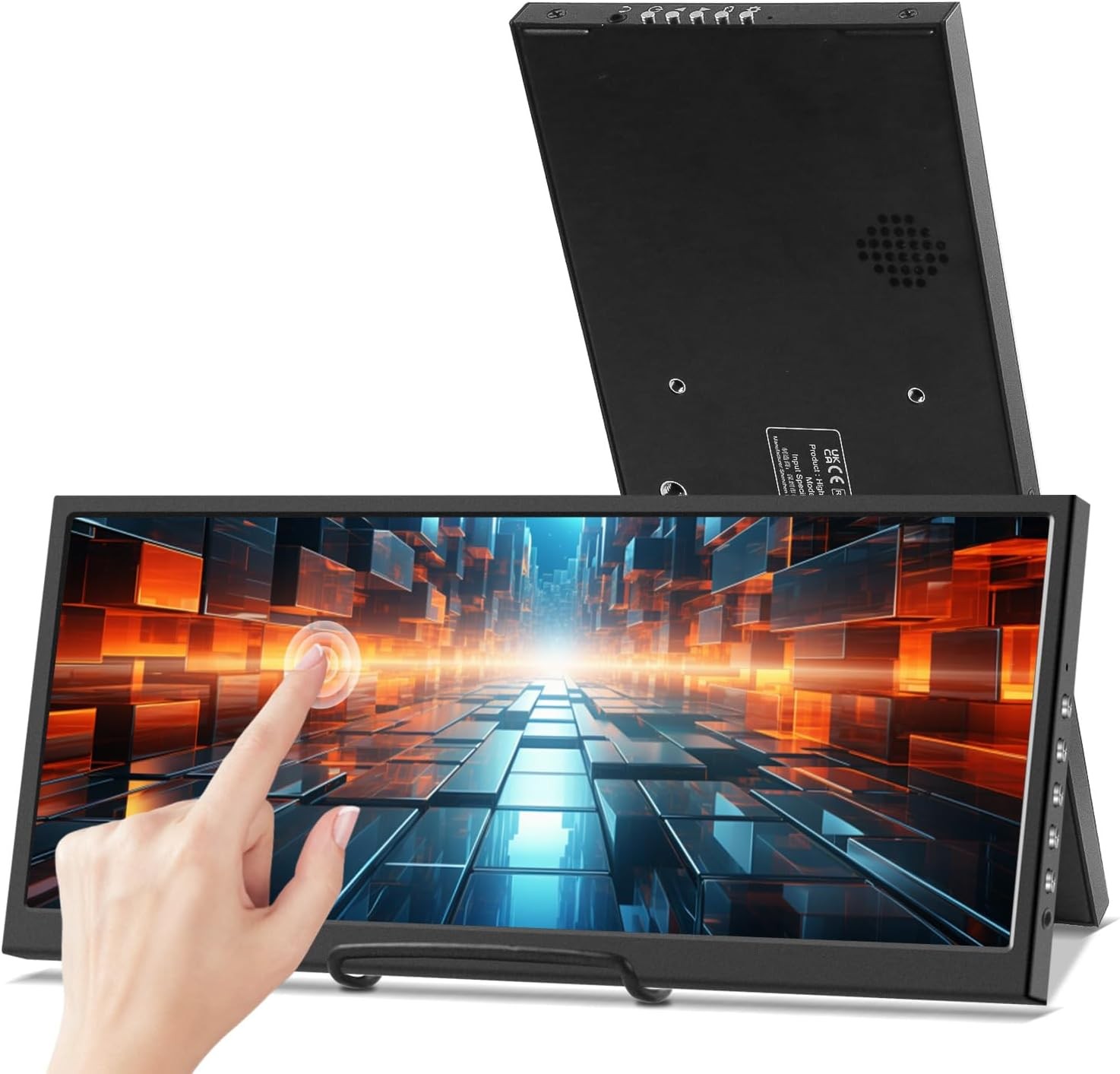 12.3" Portable Touchscreen Secondary Monitor LCD Display 1920*720 HDMI fr Laptop