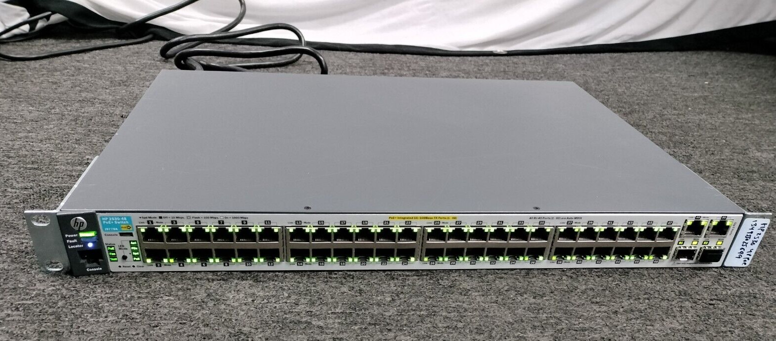 HP 2530-48 PoE+ 48-Port Integrated 10/100Base-TX Ports(1-48) Ethernet (J9778A)