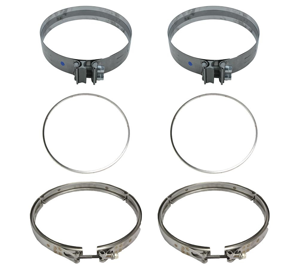 DPF Clamp Gasket Gray & 10.5" Diesel Particulate Filter Clamp Stainless Steel...