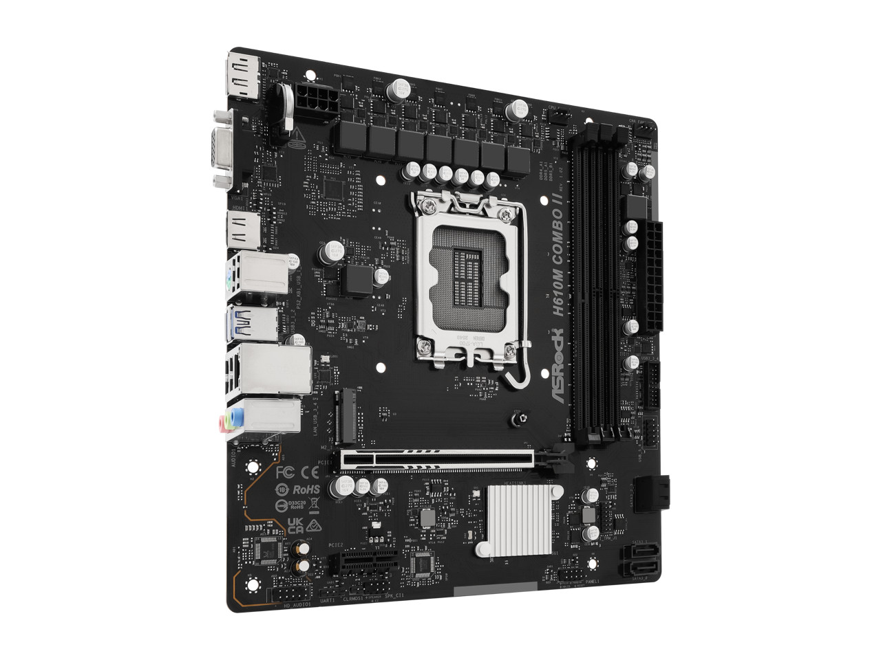H610M COMBO II LGA 1700 Intel H610 Micro ATX Motherboard ASRock