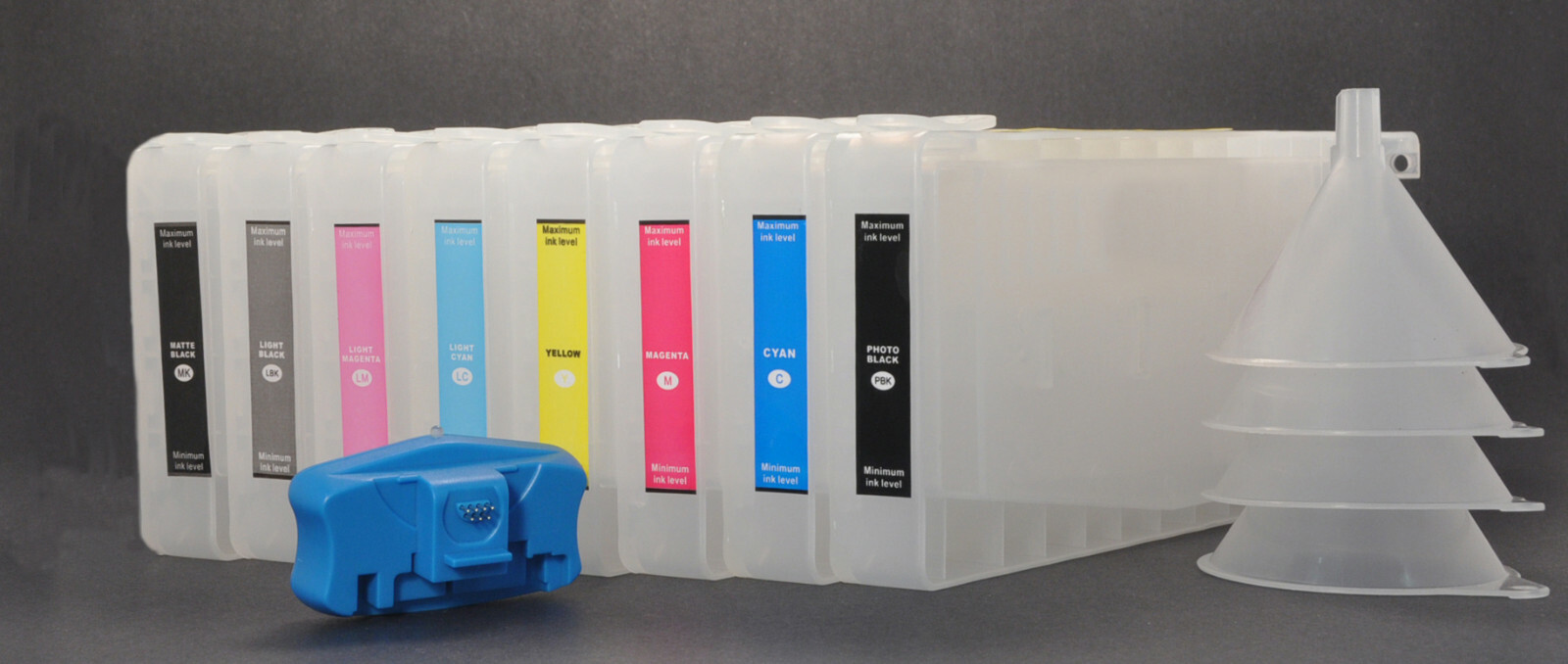 8X300 Refillable Ink Cartridges fr Epson Stylus Pro 4000/7600/9600 Printer Reset