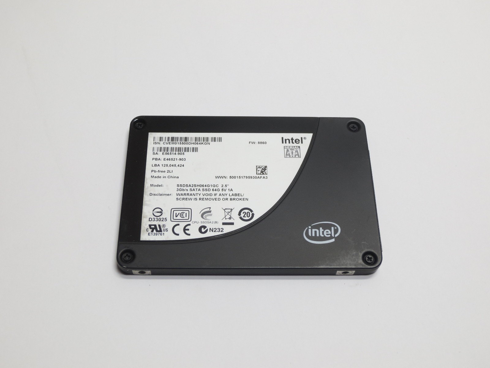 Intel X25-E 64GB 2.5" SLC SATA-II Solid State Drive SSD, SSDSA2SH064G1GC