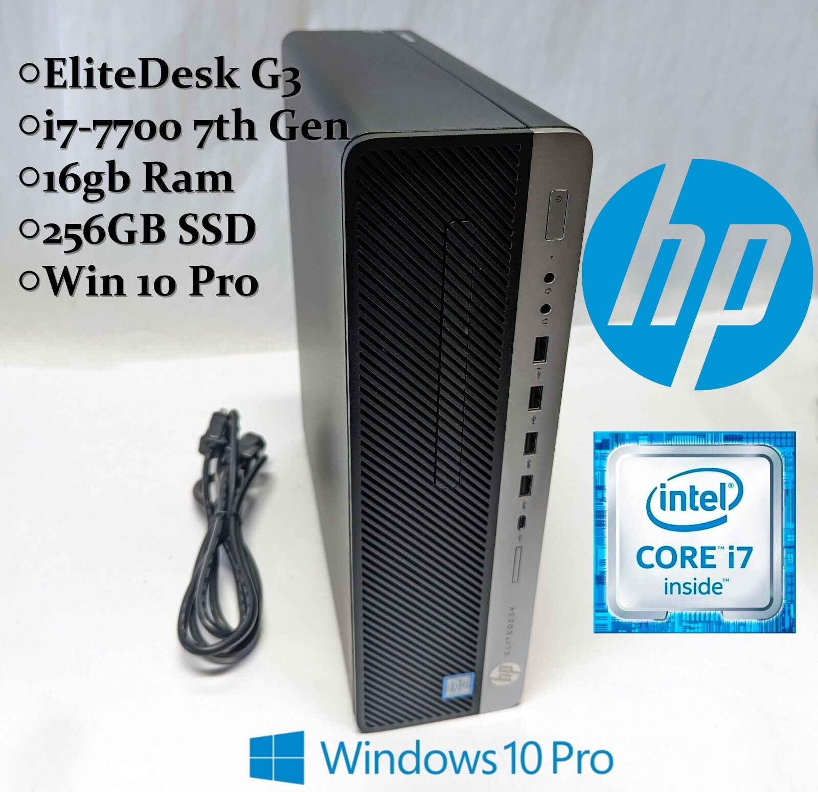 HP EliteDesk 800 G3 SFF i7-7700 / 16GB RAM DDR4/ 256GB NVMe SSD / Windows 10 Pro