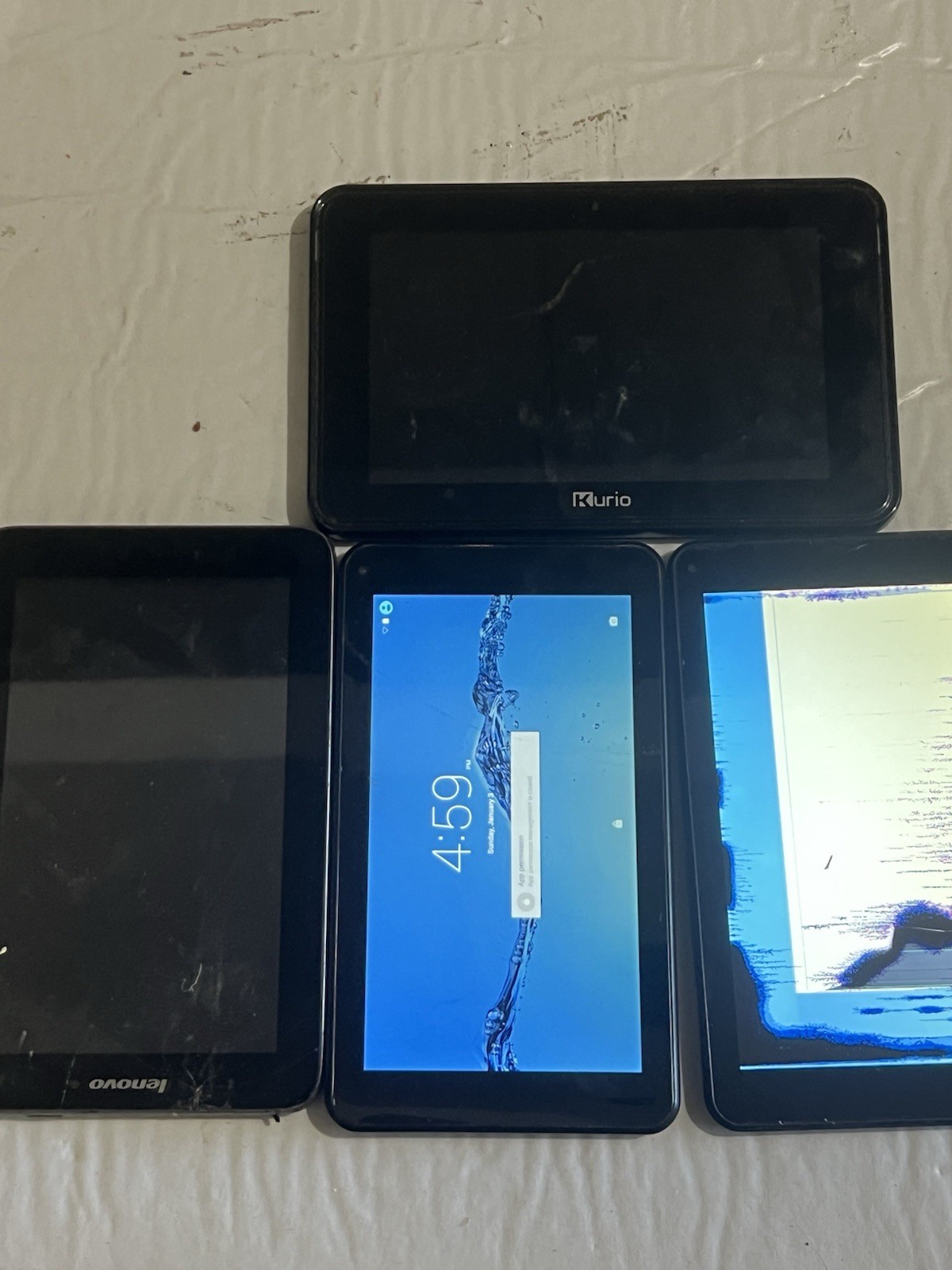 Lot of 4 As-Is Tablets 7 Inch As Is android Tablets