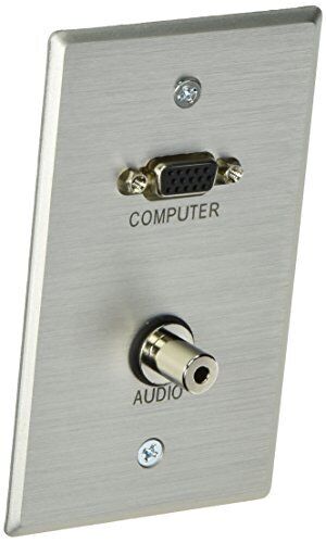 C2G Legrand VGA 3.5MM Wall Plate Pass Through Wall Plate with Computer and Au...