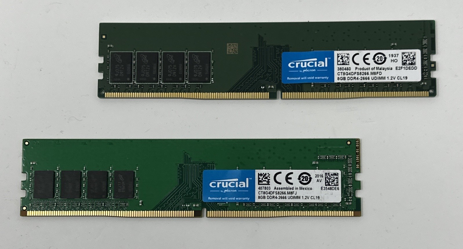 Crucial 16GB (2x8GB) Desktop Memory DDR4 2666 MHz CL19 UDIMM RAM