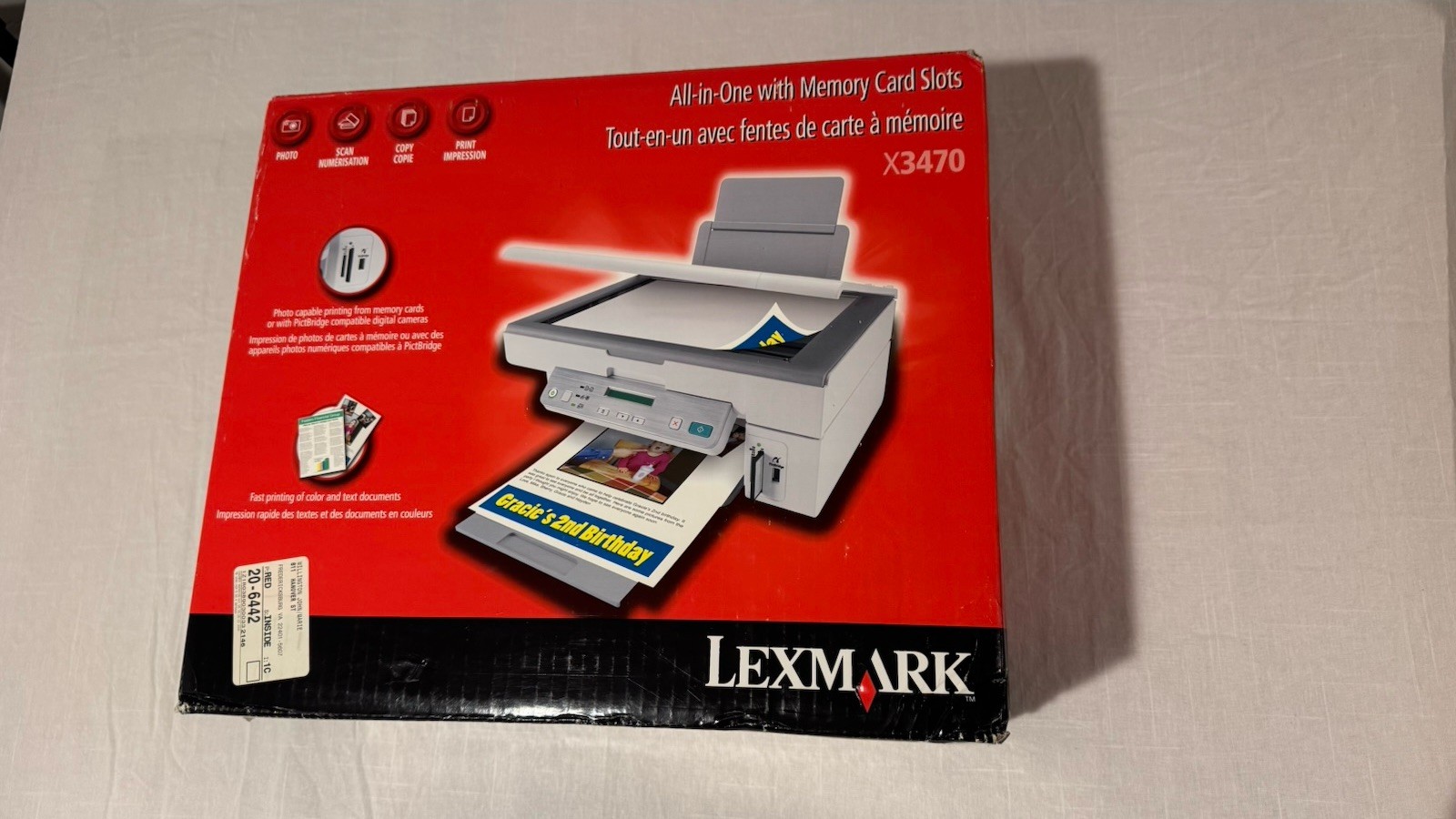 Lexmark X3470 All-In-One Inkjet Printer Scanner Copier New Open Box NOS