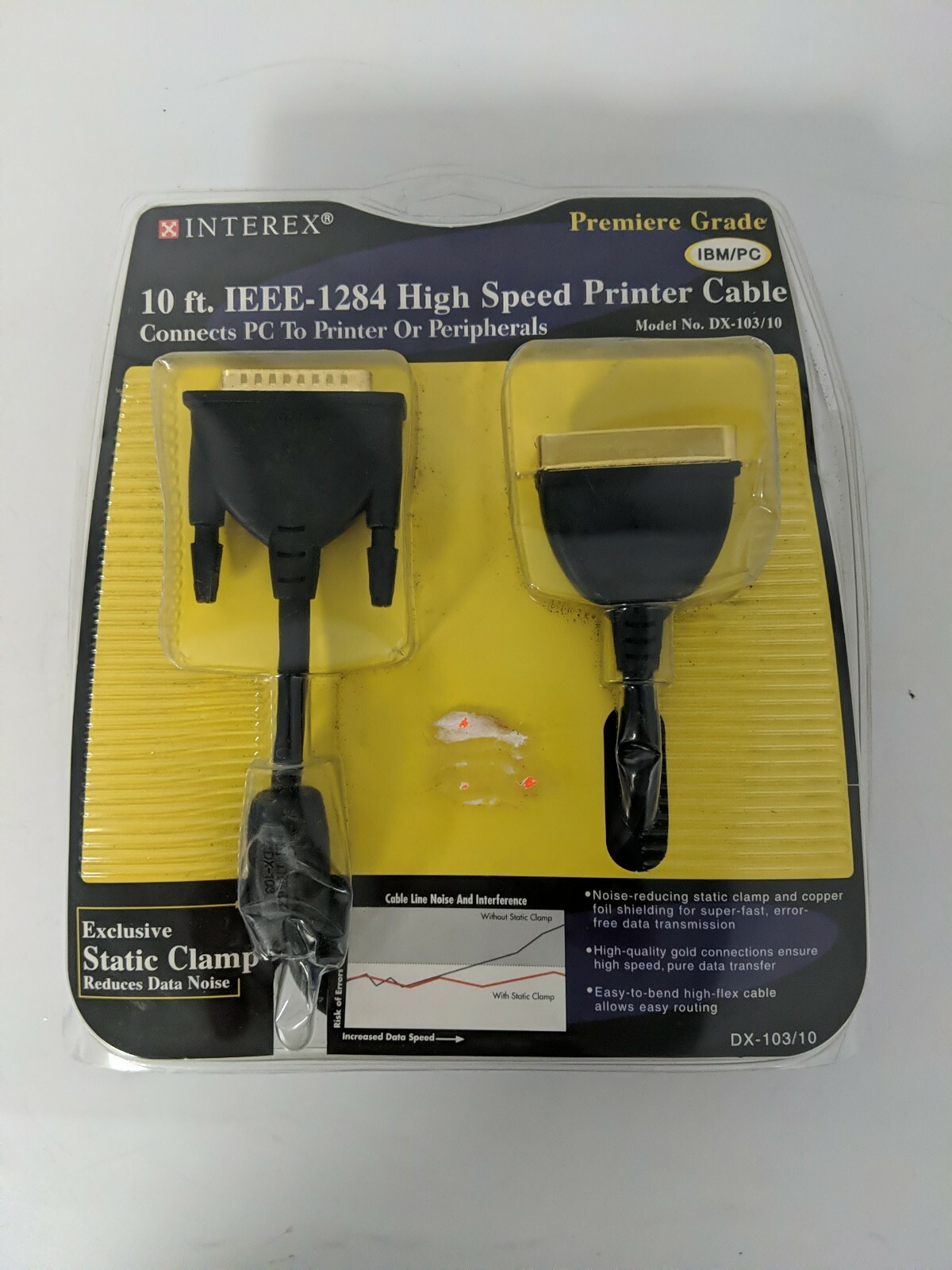 INTEREX 10 ft.IEEE-1284 High Speed Printer Cable DX-103/10