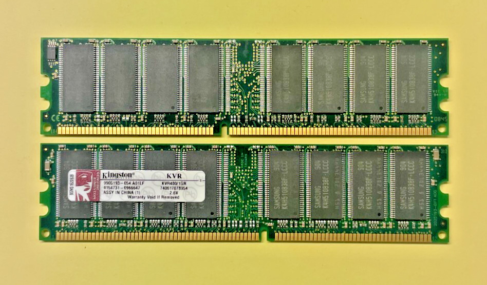 Kingston 1GB DDR-400 PC3200 KVR400/1GR Desktop RAM