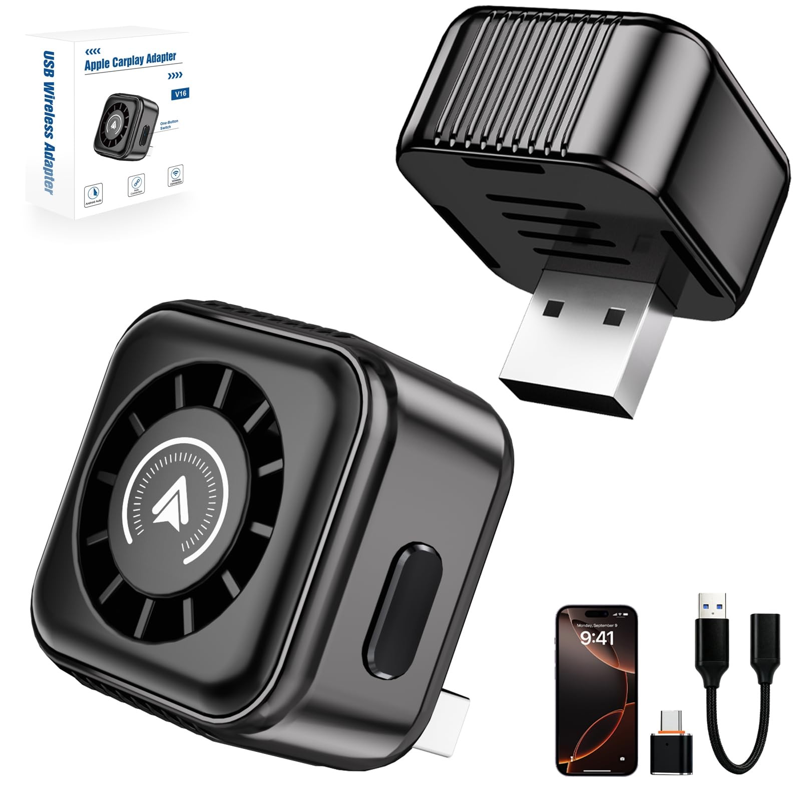 Wireless Carplay Adapter, Bluetooth Carplay Wireless Adapter Car Play