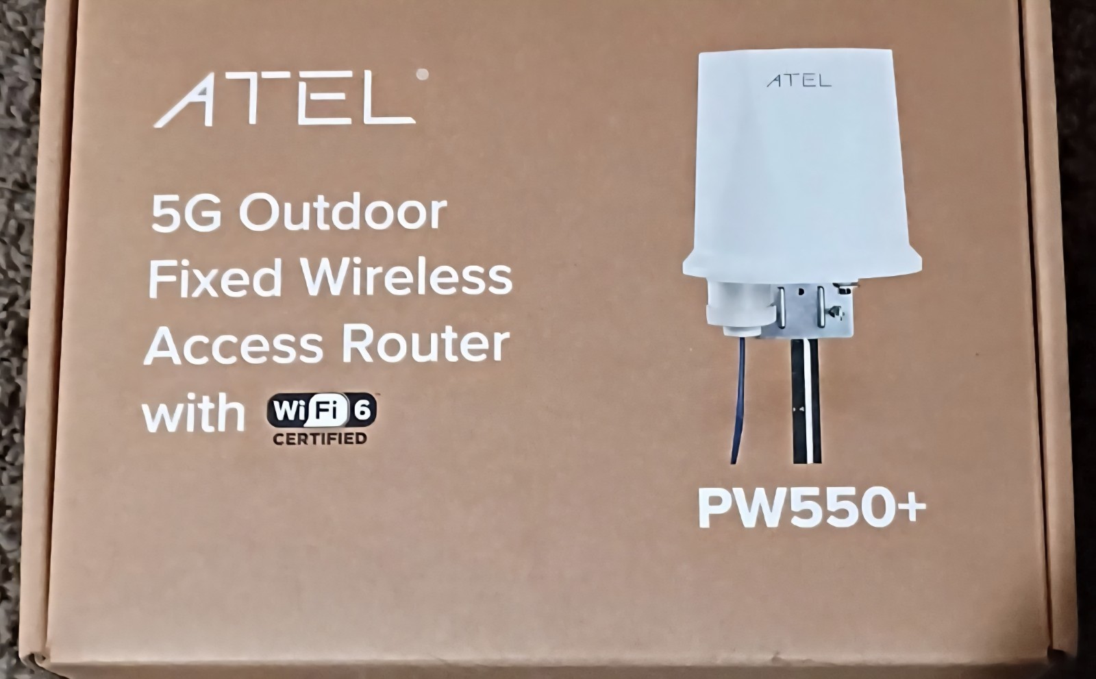 ATEL PW550+ 5G Outdoor Router Wi-Fi 6 PoE Dual SIM Unlocked White 