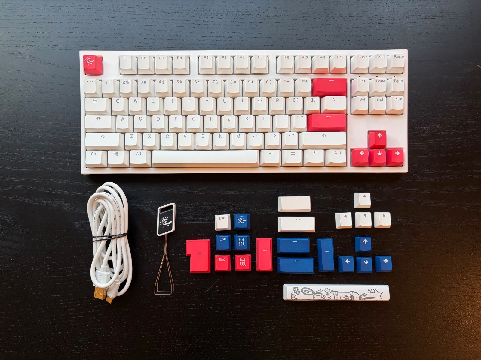 DUCKY ONE 2 TKL RGB MECHANICAL KEYBOARD, KAILH BOX RED SWITCHES