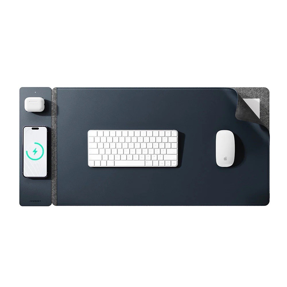 JOURNEY - ALTI Wireless Charging Desk Mat - Navy Blue