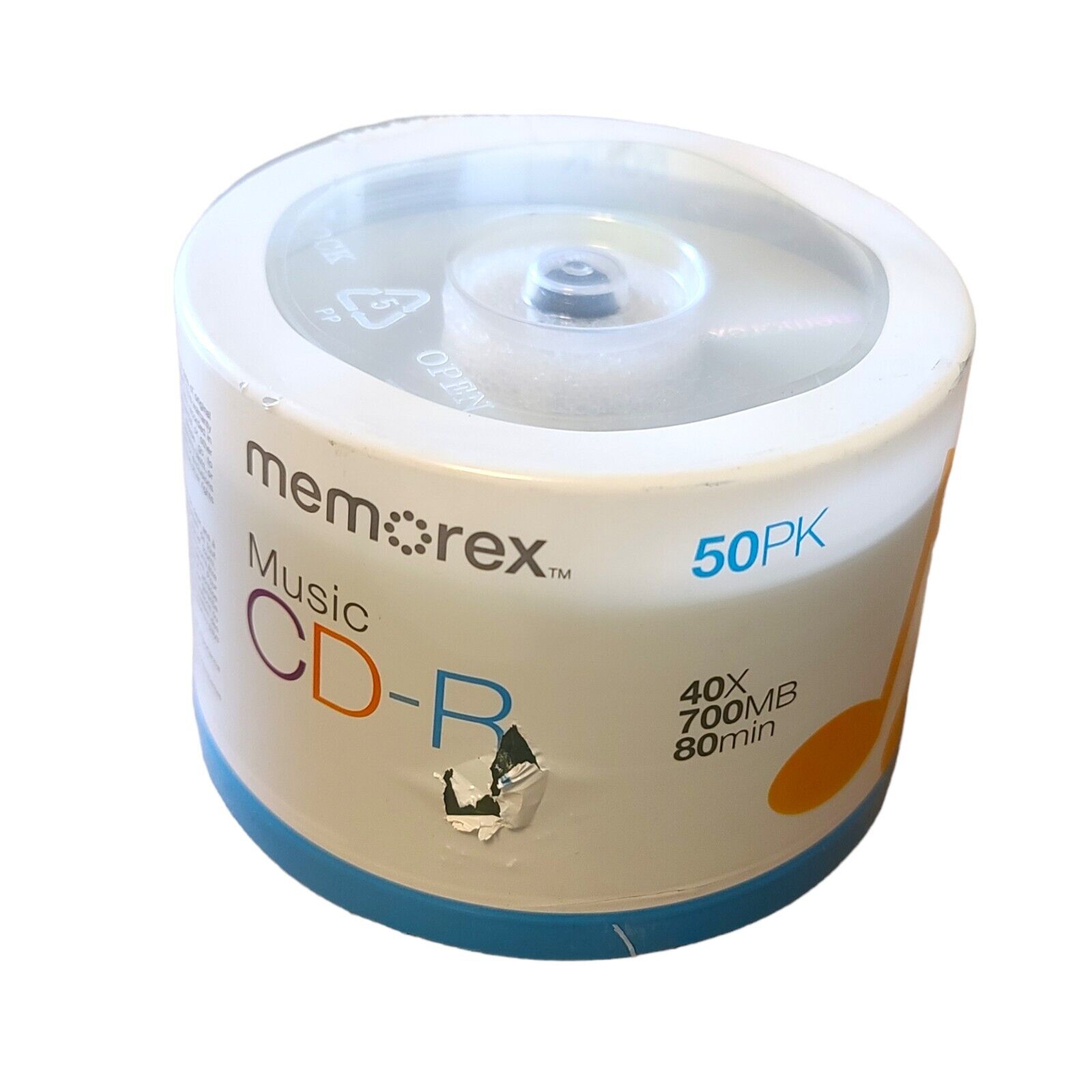 Memorex Music CD-R 50 Pack Spindle Recordable CDs 40x 700 MB 80 Min Sealed