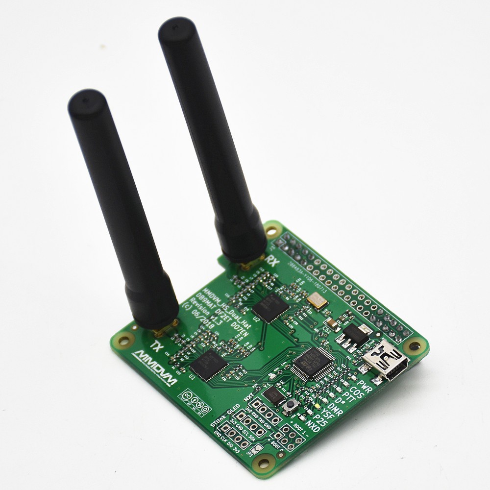 MMDVM_HS_Dual_Hat Duplex MMDVM Hotspot P25 DMR YSF for Raspberry Pi Revision 1.3