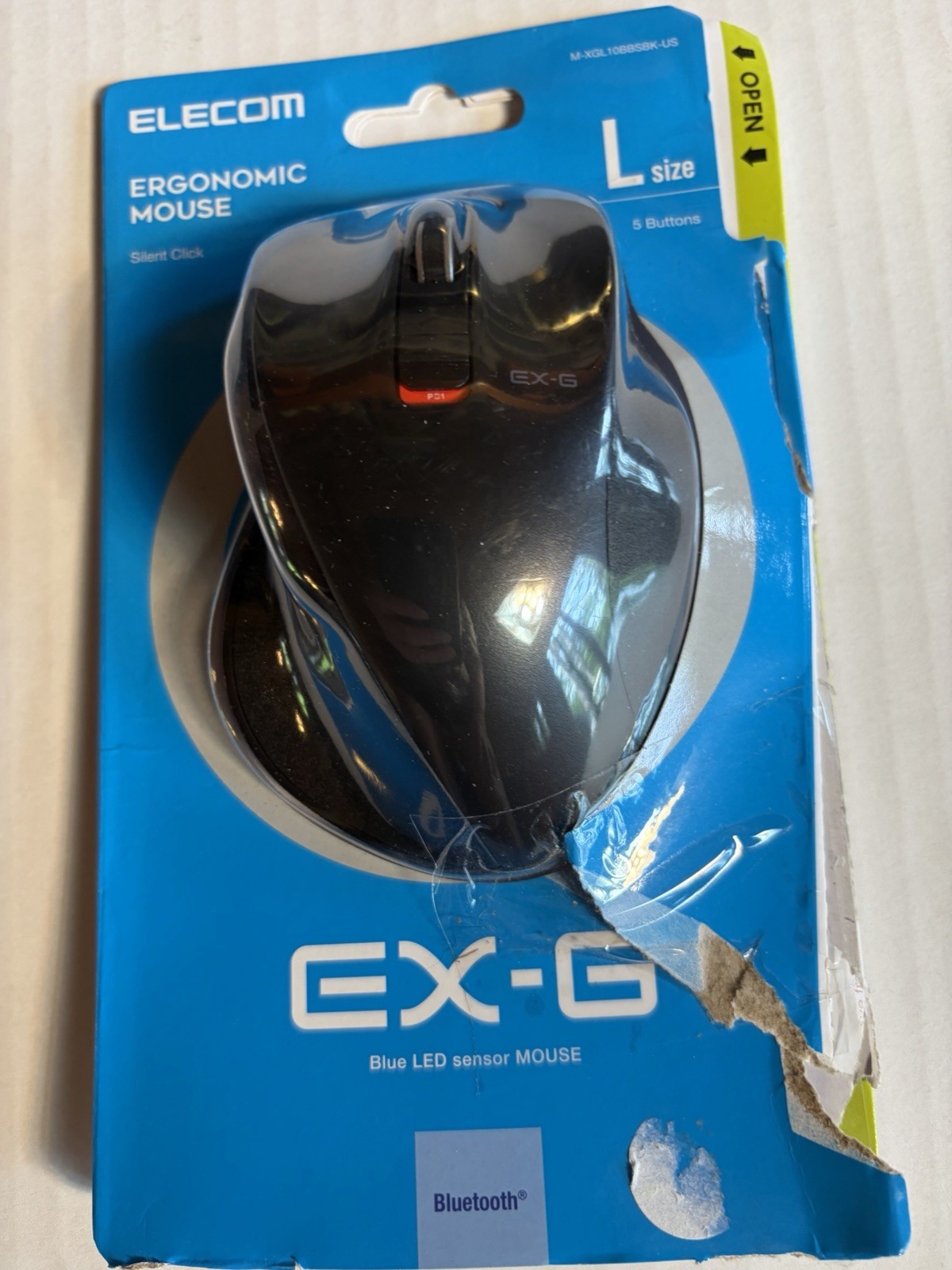 ELECOM Wireless Mouse Silent EX-G  L Size Wireless LED Sensor Mouse