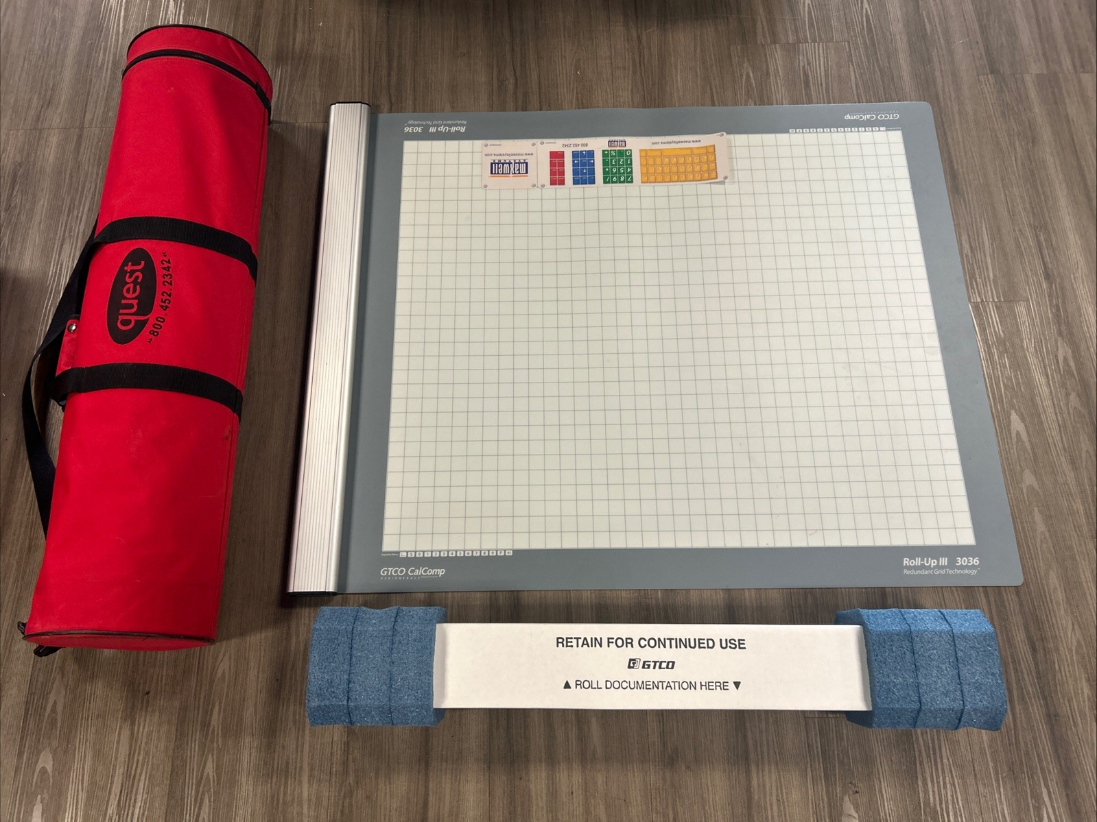 GTCO Calcomp Roll-up III 3 USB 30 x 36 inch Digitizer  RD3-3036 Mat w/ Cloth Cas