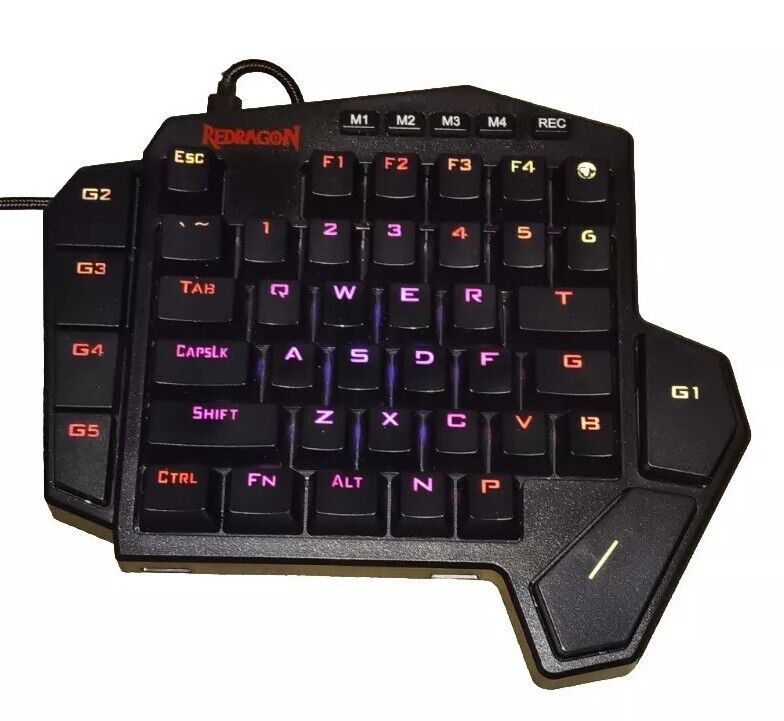 Redragon DITI K585 RGB One Handed Gaming Mechanical Keyboard Tested Works