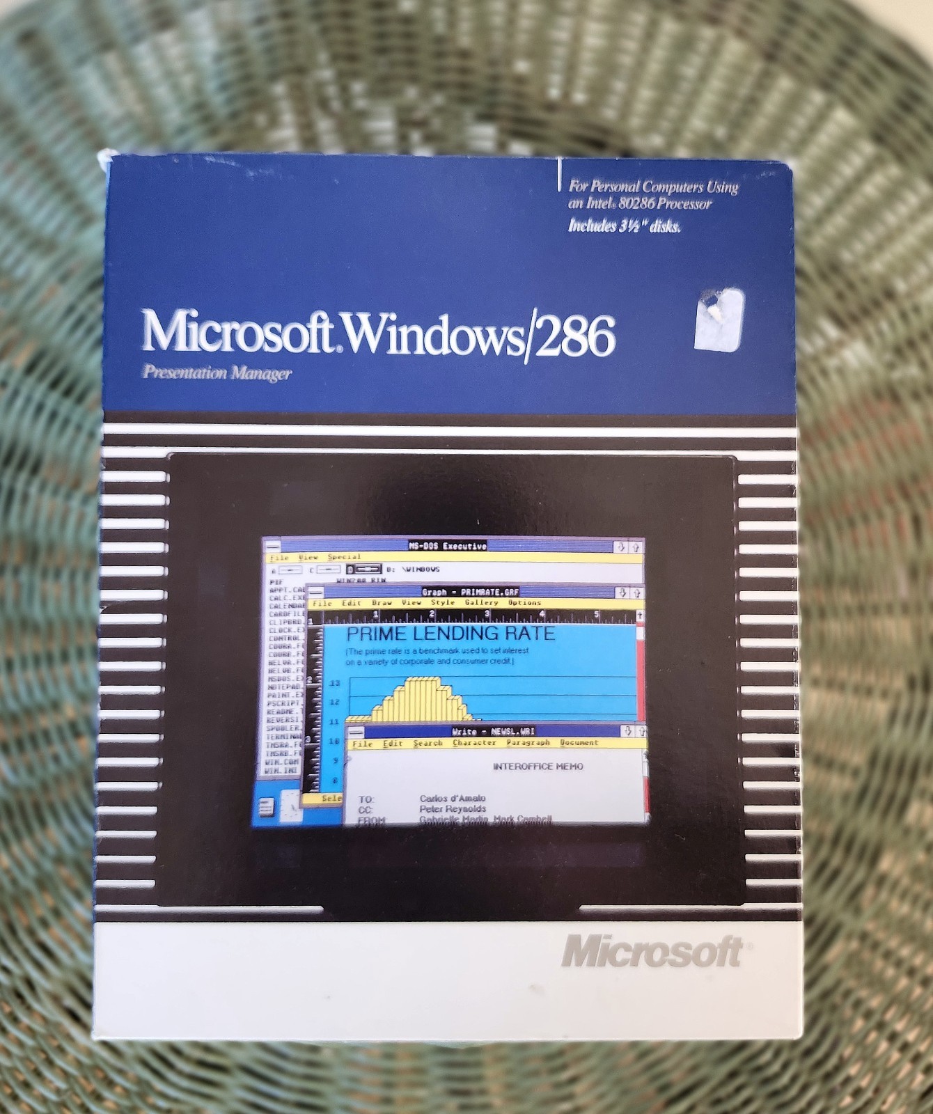 Vtg 1988 Microsoft Windows 286 Presentation Manager 3.5 Disks Version 2.1  READ