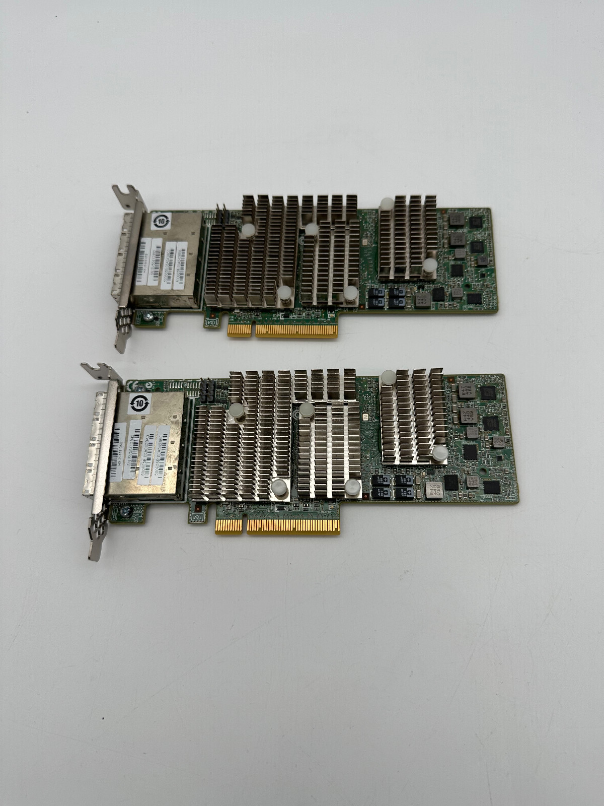 LOT OF 2 - Dell 01V1W2  & 0TFJRW LSI 9206-16E Quad-Port External SAS Card