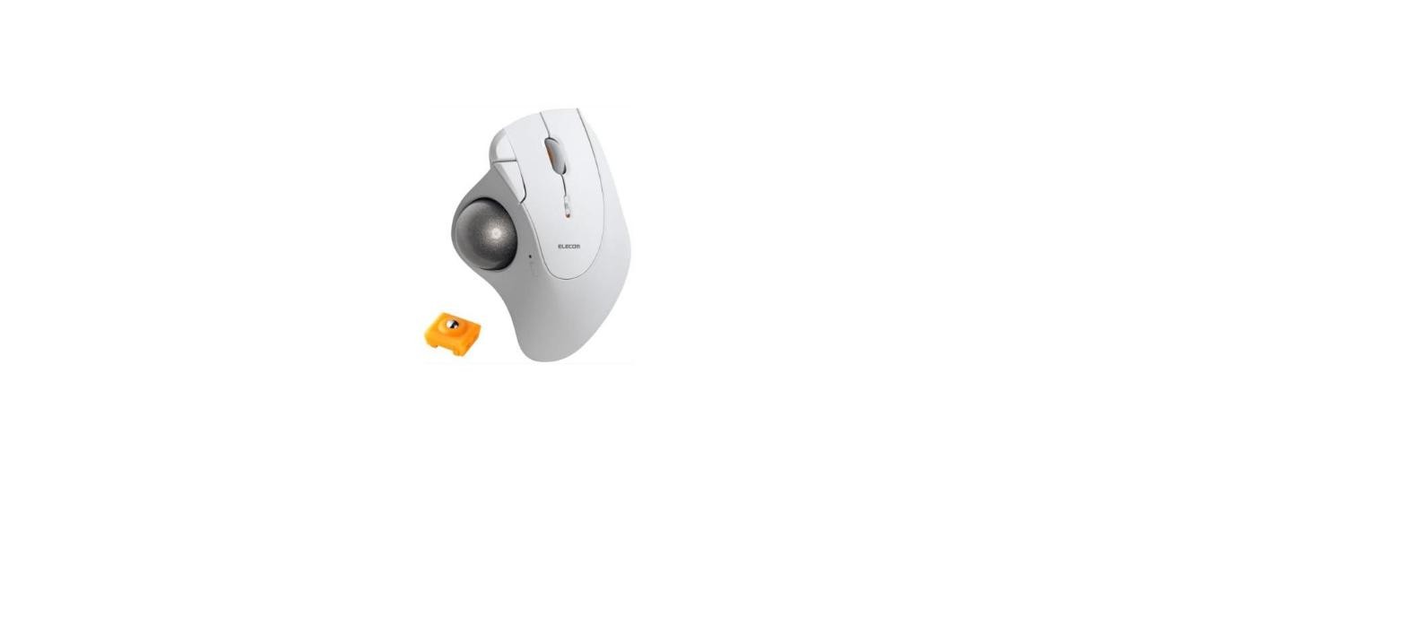 ELECOM IST PLUS Trackball Mouse Multi-Connect Bluetooth 2.4GHz White M-IT10