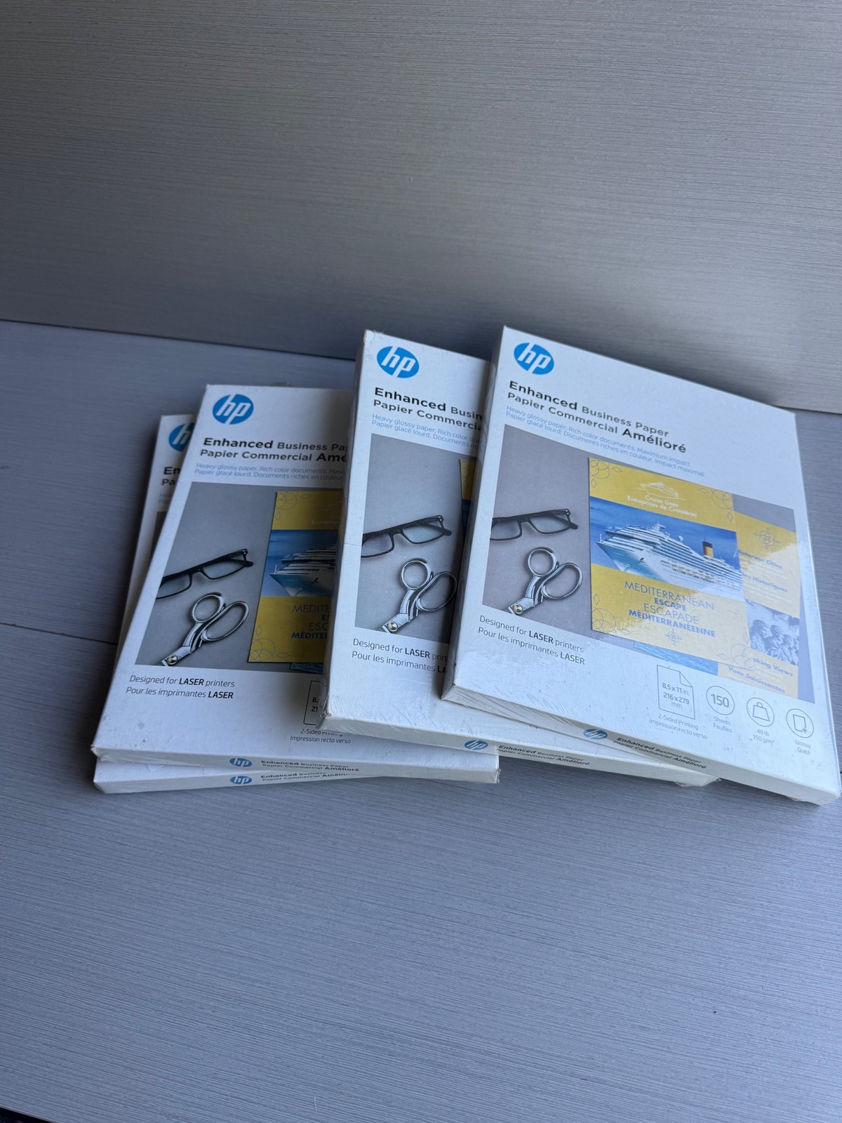 HP Enhanced Business Paper 8.5x11 150 Sheets Glossy 40lb Laser Lot of 4