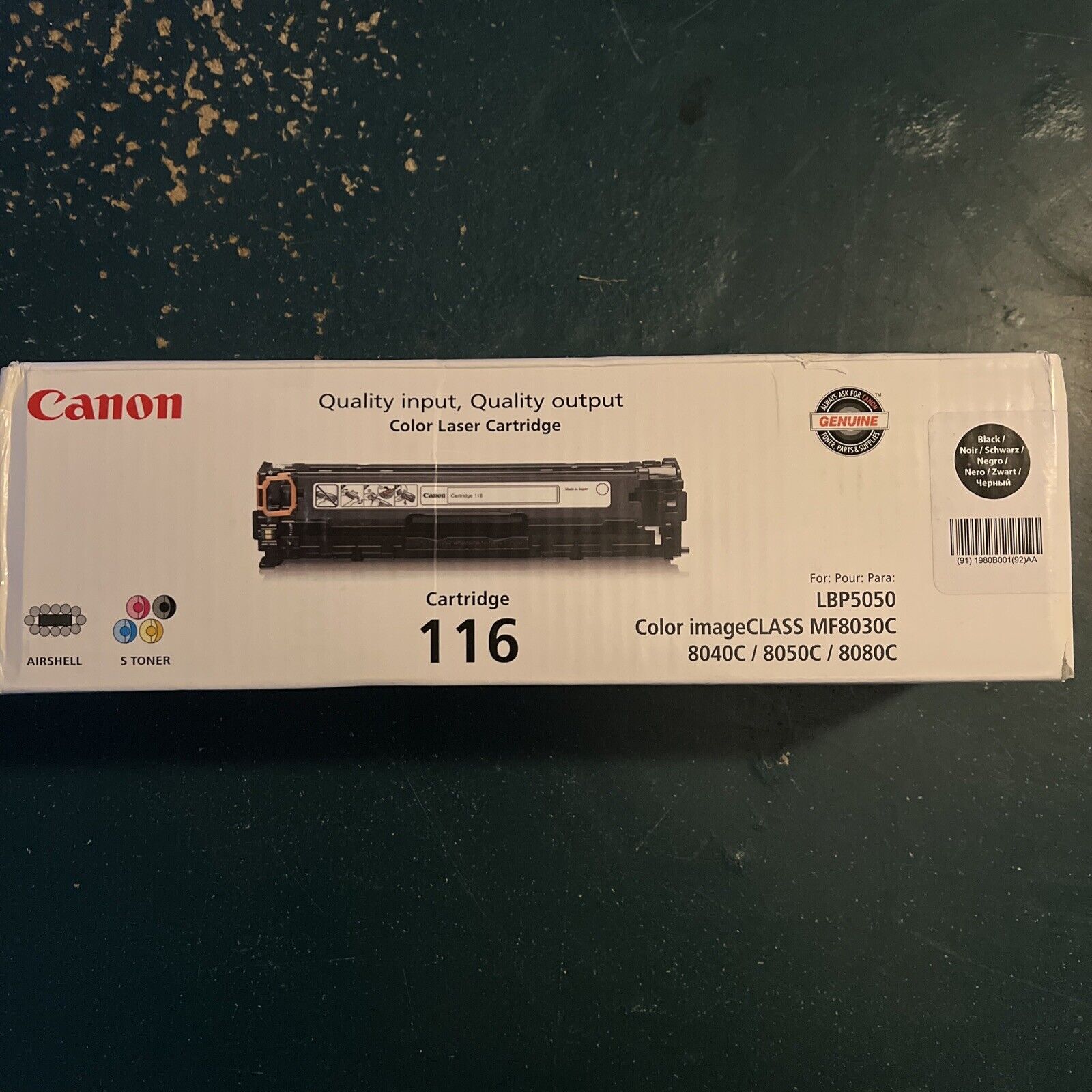 Genuine Canon 116 Black Toner Cartridge 1980B001AA