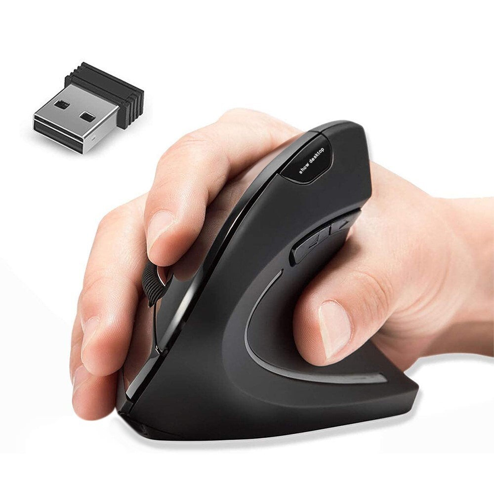 2.4G Wired Vertical 6D Gaming Ergonomic Optical Mouse Computer Mouse Pad for PC