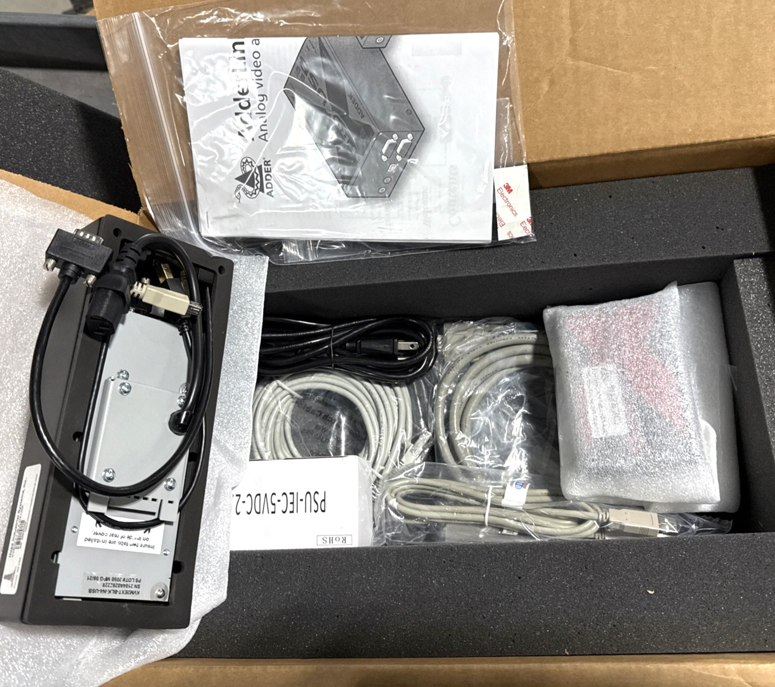 Hope Industrial Systems KVM2EXT-BLK-N4-USB Monitor KVM Extender *NEW*