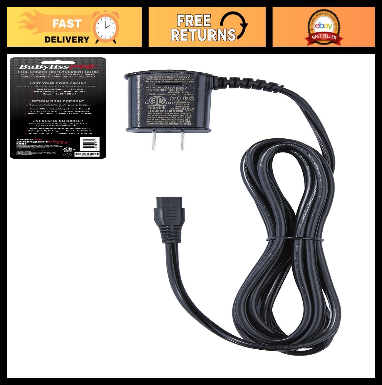 Replacement Power Cords for Hair Tools - Universal Compatibility, Durable Design