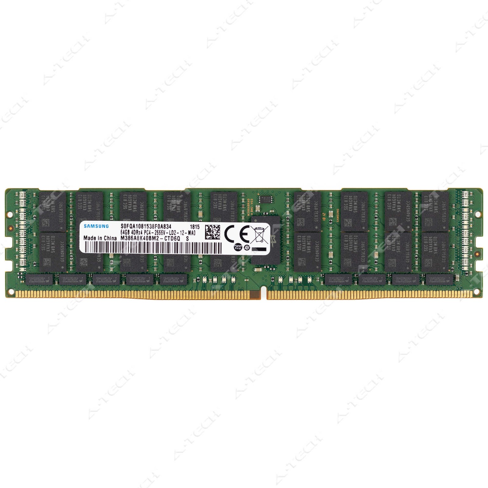 Samsung 64GB DDR4-2666 PC4-21300 ECC LRDIMM Server Memory RAM (M386A8K40BM2-CTD)