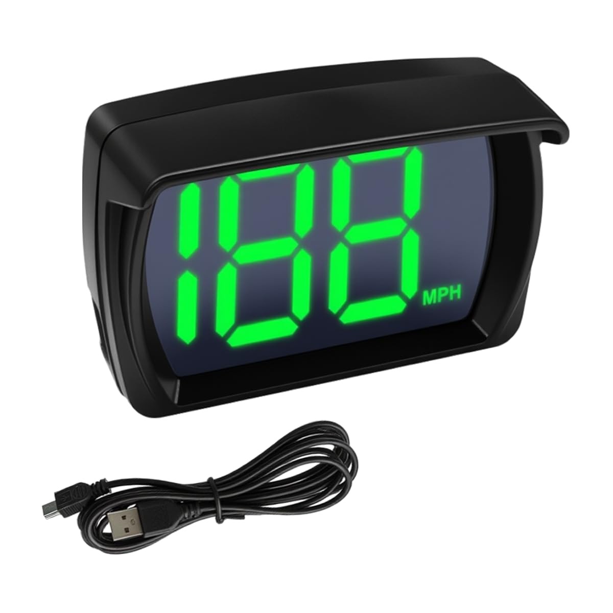 Car HUD GPS Digital Speedometer, Automotive MPH LED Large Font Head Up Displa...
