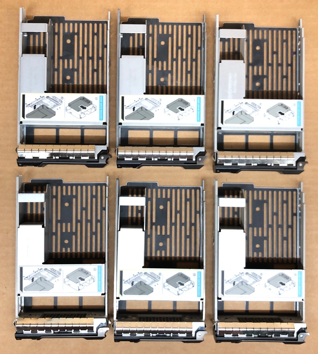LOT OF 6 | Dell PowerEdge HDD Tray & 3.5" to 2.5" Adapter | 0KG1CH 0F238F 09W8C4