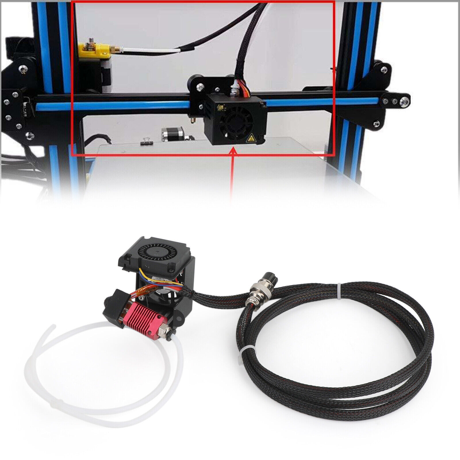 MK8 Full Extruder Kits 0.4mm Nozzle Hot End for CR-10 S5 500*500*500mm E4