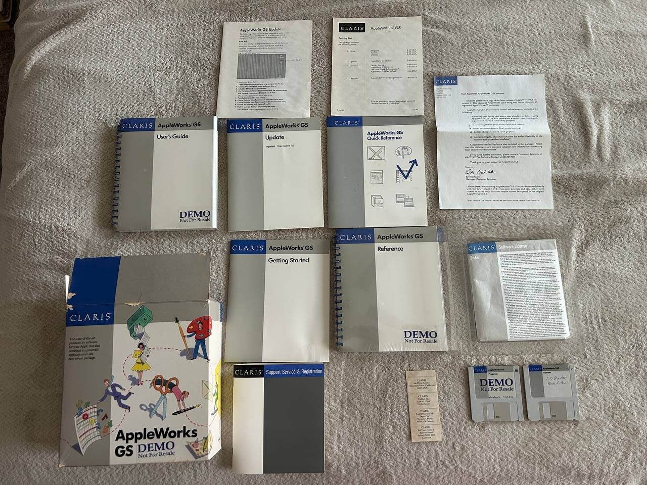 Macintosh Apple IIGS Claris Appleworks GS DEMO Software 1988. Vintage software