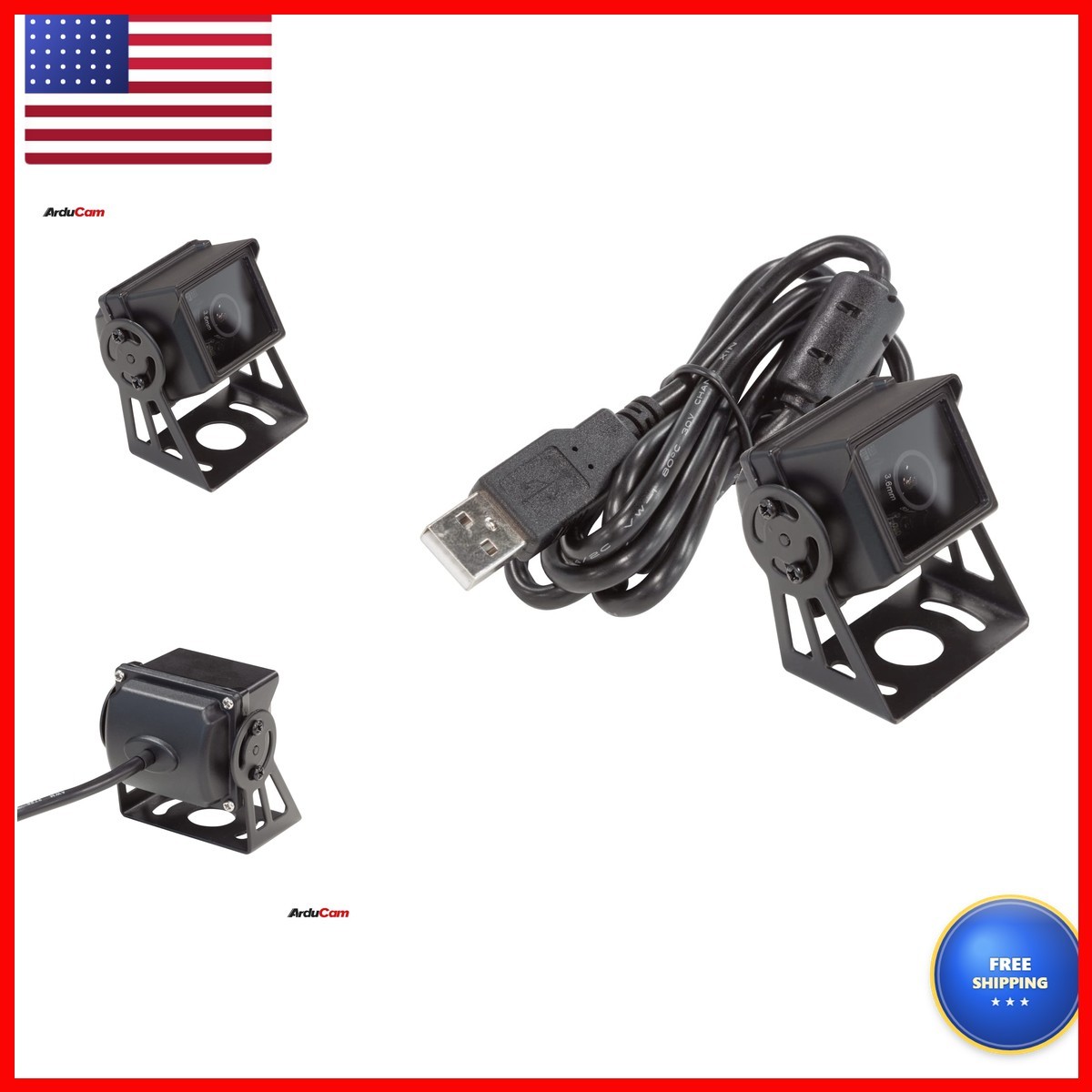Arducam 1080P IMX291 Light USB Camera, 120° Wide Angle Lightburn Camera Module
