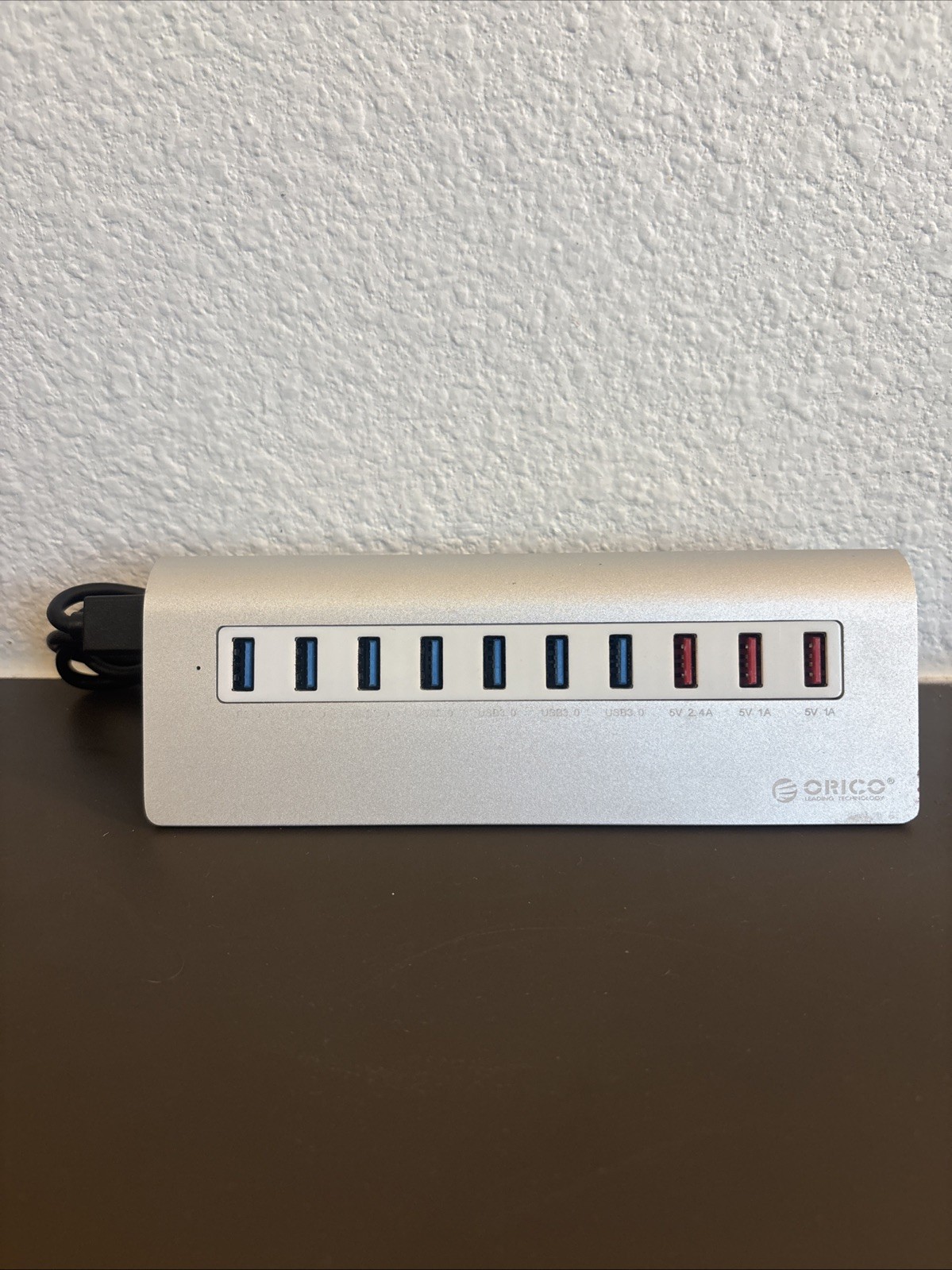 Aluminum Alloy 10 Port USB3.0 Slope Design HUB