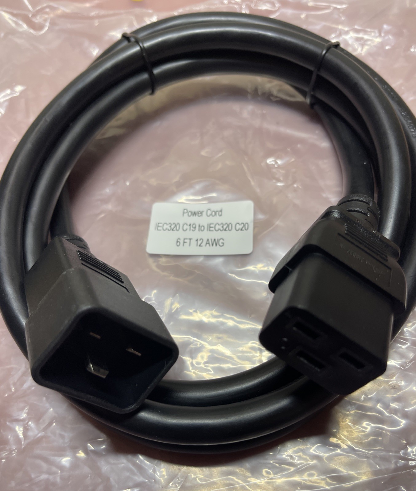 Lot Of 5 Power Cord IEC320 C19 to IEC320 C20 6FT 12AWG Heavy Duty NEW NeverUsed