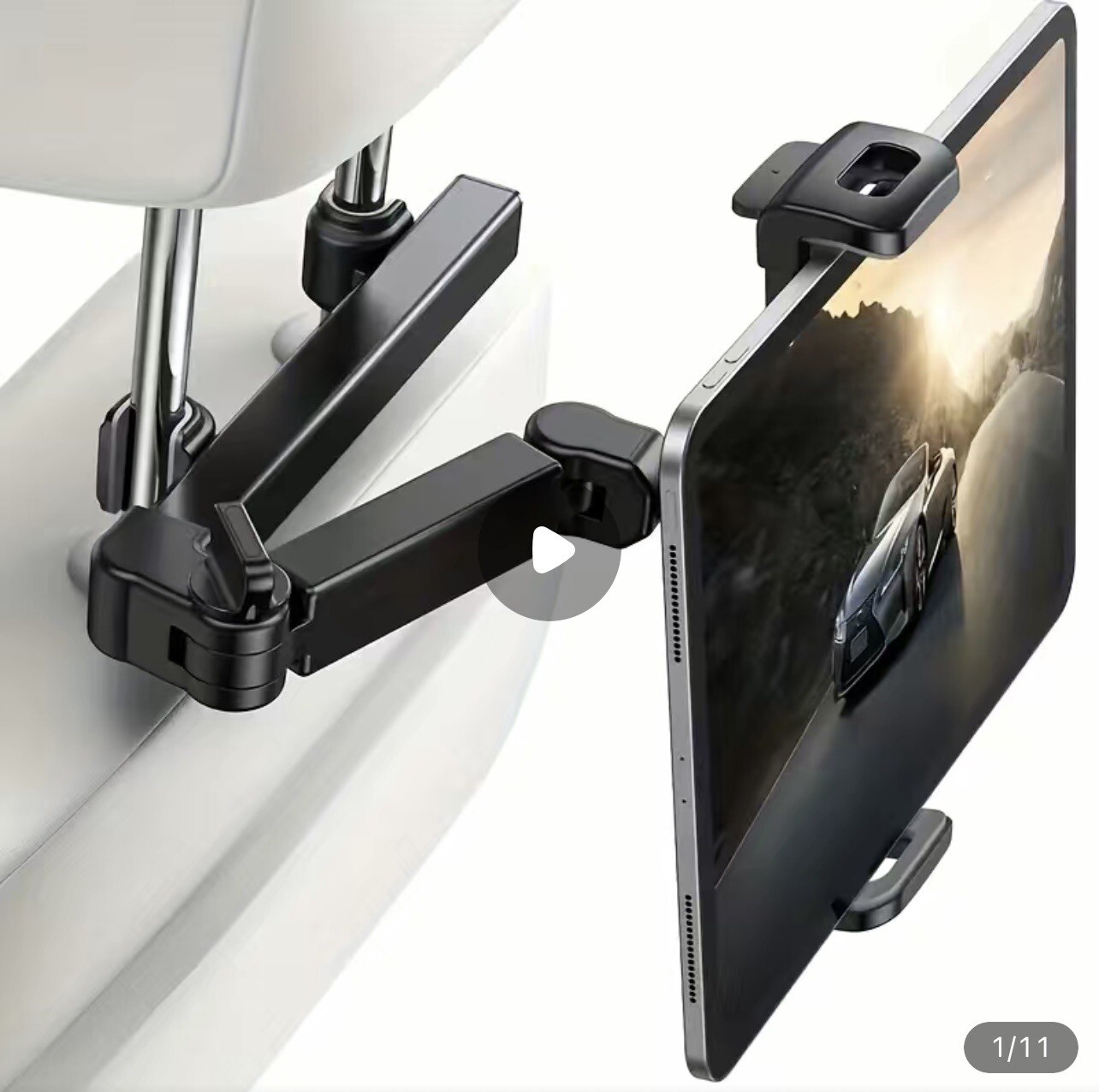 Car Tablet Holder,  Headrest Tablet Mount, Headrest Stand Cradle