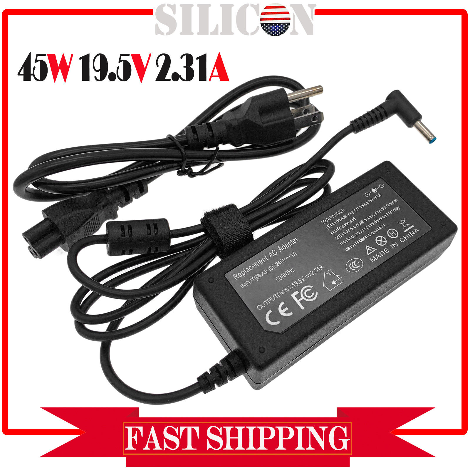 New 45W AC Adapter Charger For HP 15-bs031wm 15-bs060wm 15-bs051od Power Supply