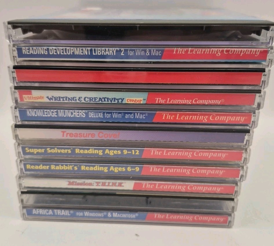 Vtg Reader Rabbit's Learning Company - Lot of 11 - PC Cd-Rom Games 